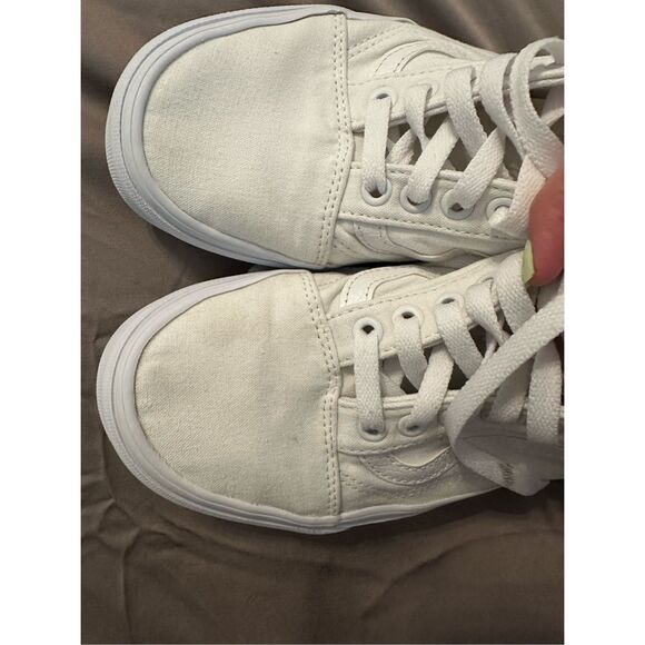 Vans Men's Old Skool Lace Up Low Top Sneakers White Size 7.5 - Picture 6 of 11